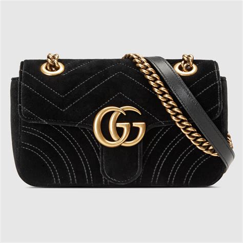 gucci brown velvet purse|gucci marmont mini bag black.